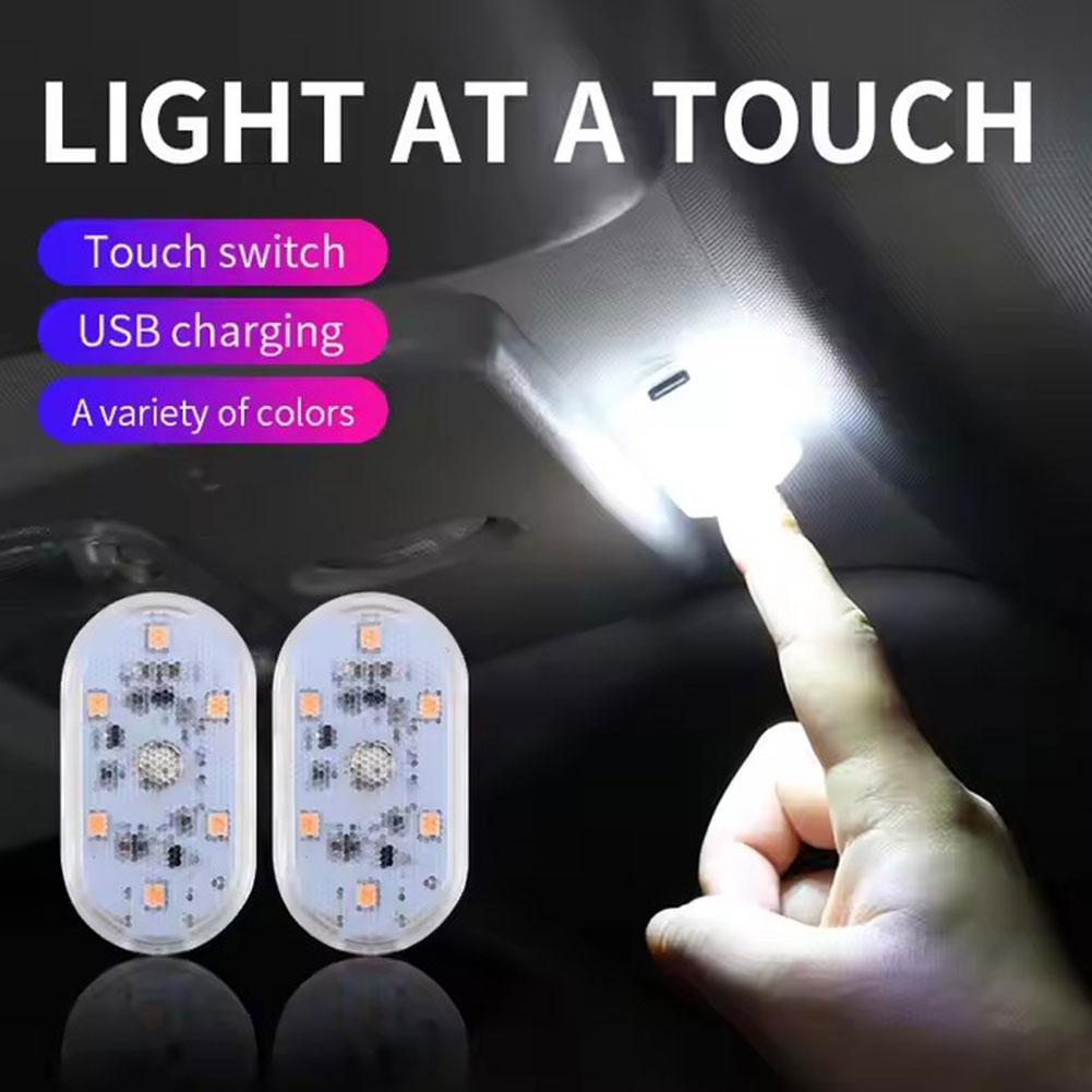 Interior Design Mood Board - 1/2/4pcs Car LED Touch Lights Wireless