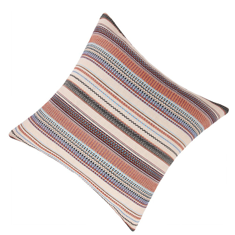 Textured Throw Natural - Premium Cotton Stripe Pillow Cover Sofa