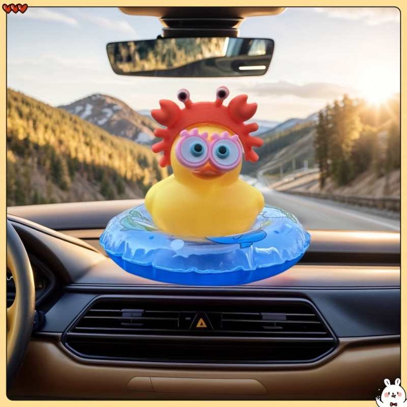 Interior Design Degree - 1pc Cute Duck Design Car Accessory,