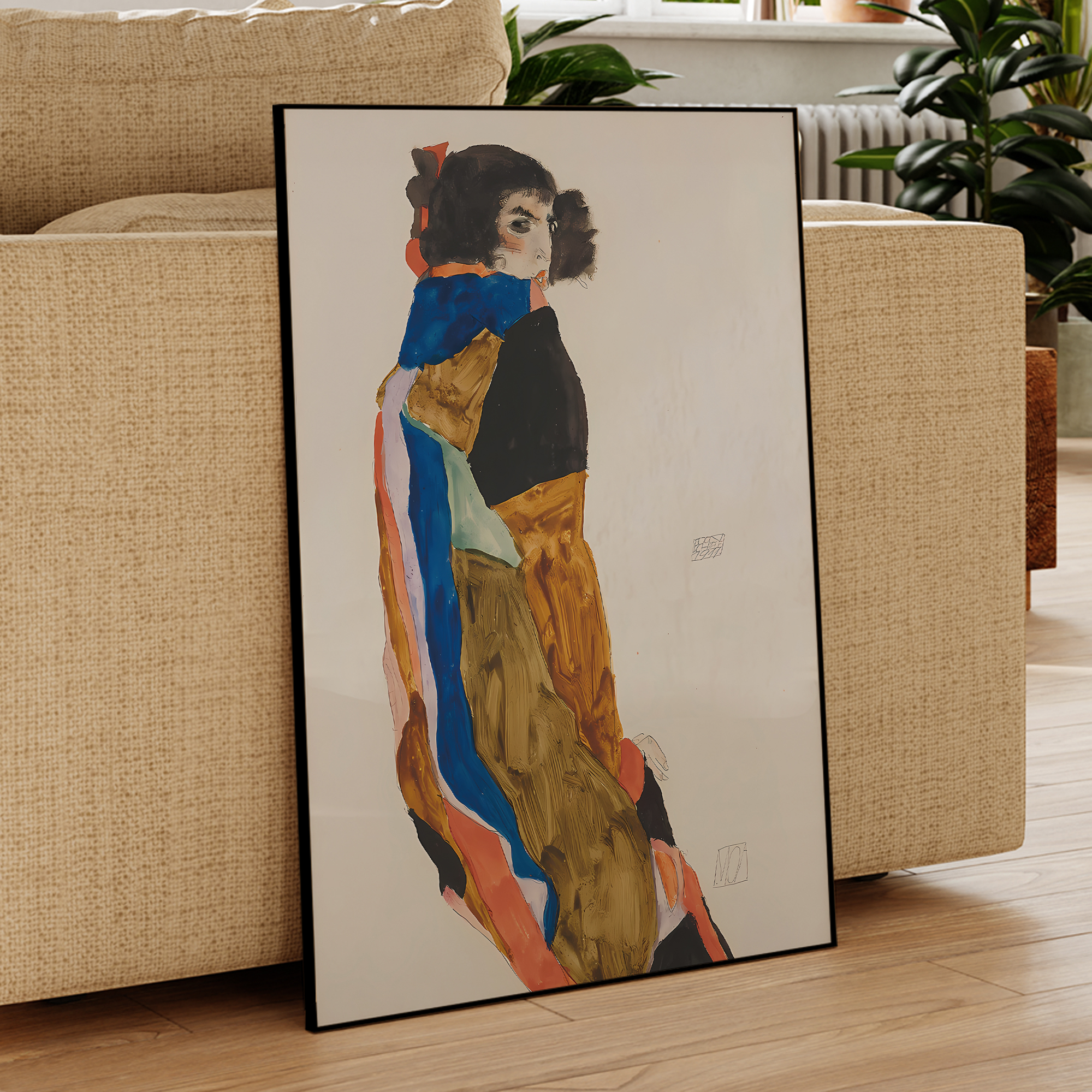 Modern Abstract Egon Schiele M - Interior Design Room ulasan dan harga