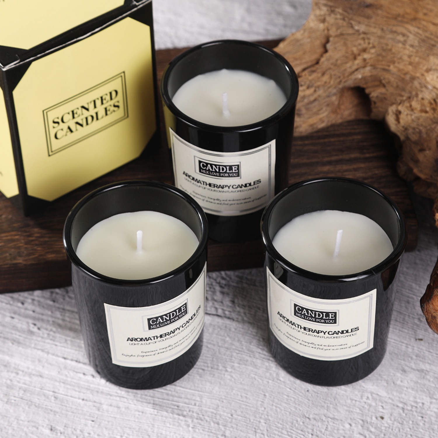 1pc Matte Black Glass Cup Cand - Ceramic Candle Vessel ulasan dan harga