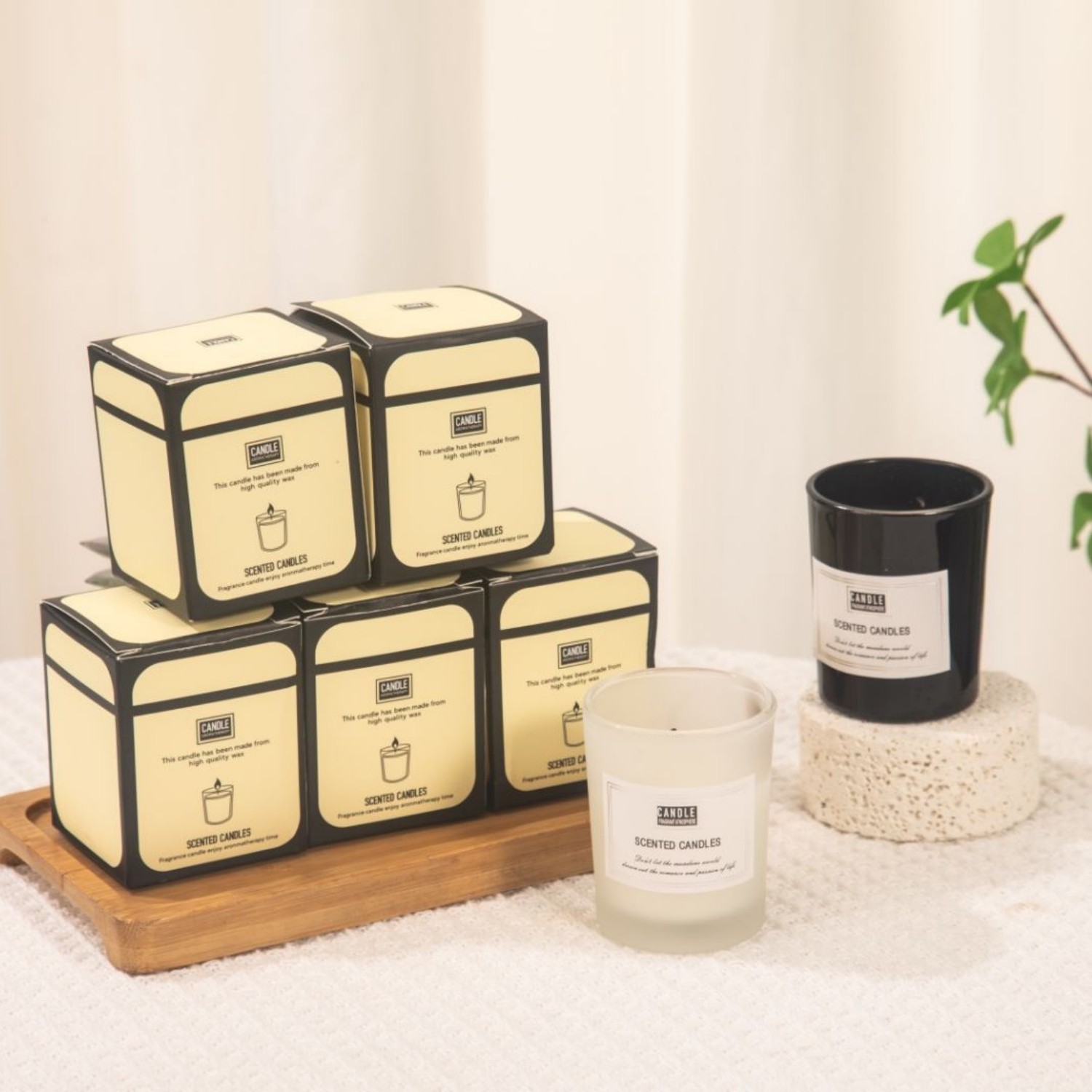 1pc Matte Black Glass Cup Cand - Ceramic Candle Vessel ulasan dan harga