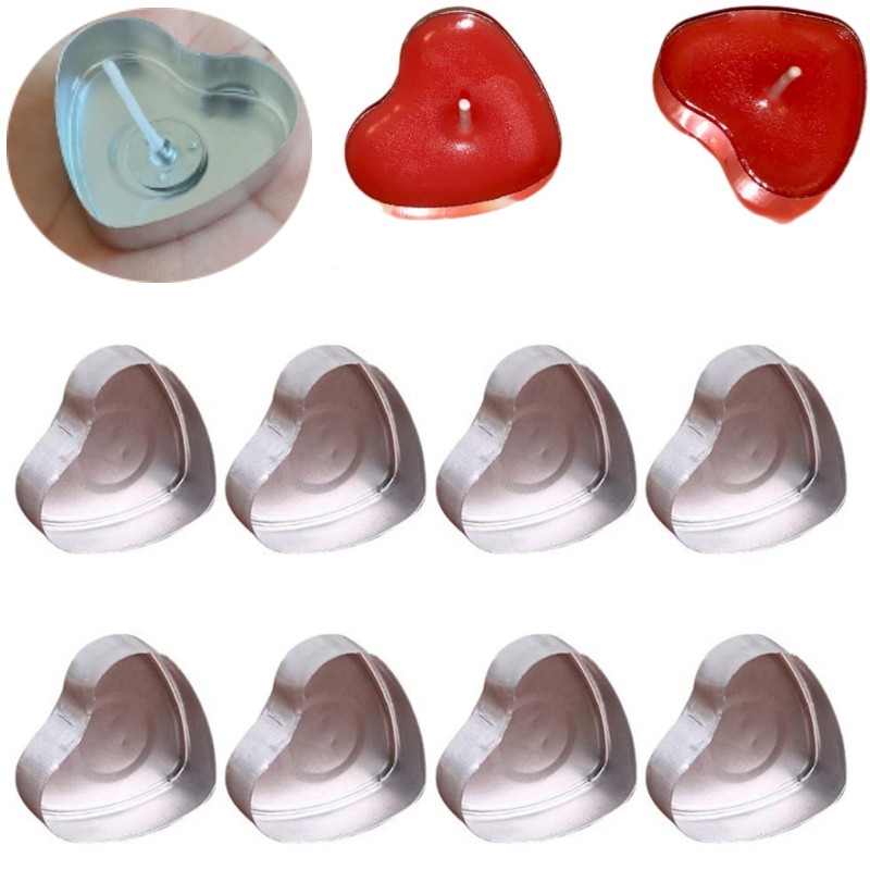 100 Sets Heart shaped Empty Al - Ceramic Candle Vessel ulasan dan harga