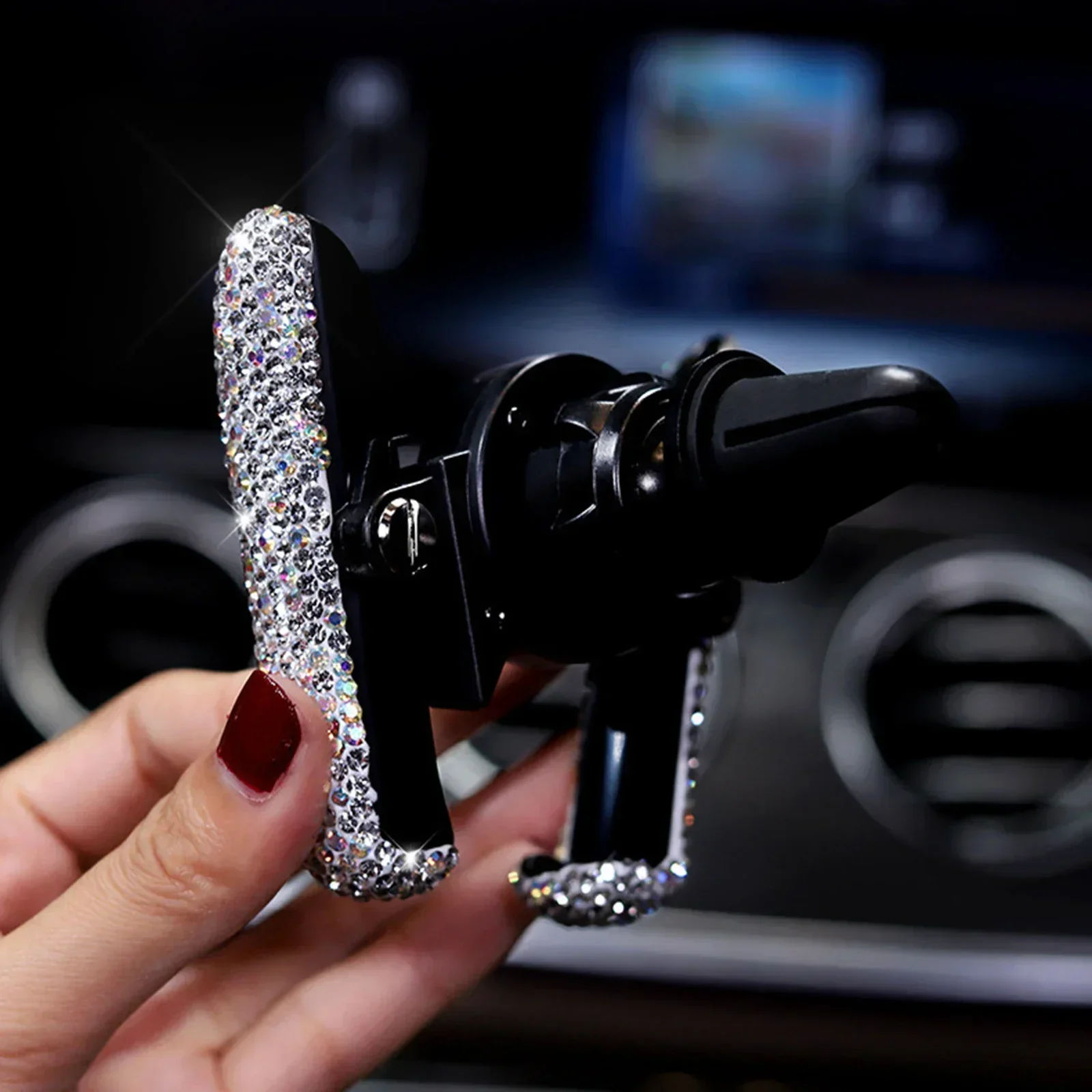 NEW Car Phone Holder Diamond C - Interior Design Texture ulasan dan harga