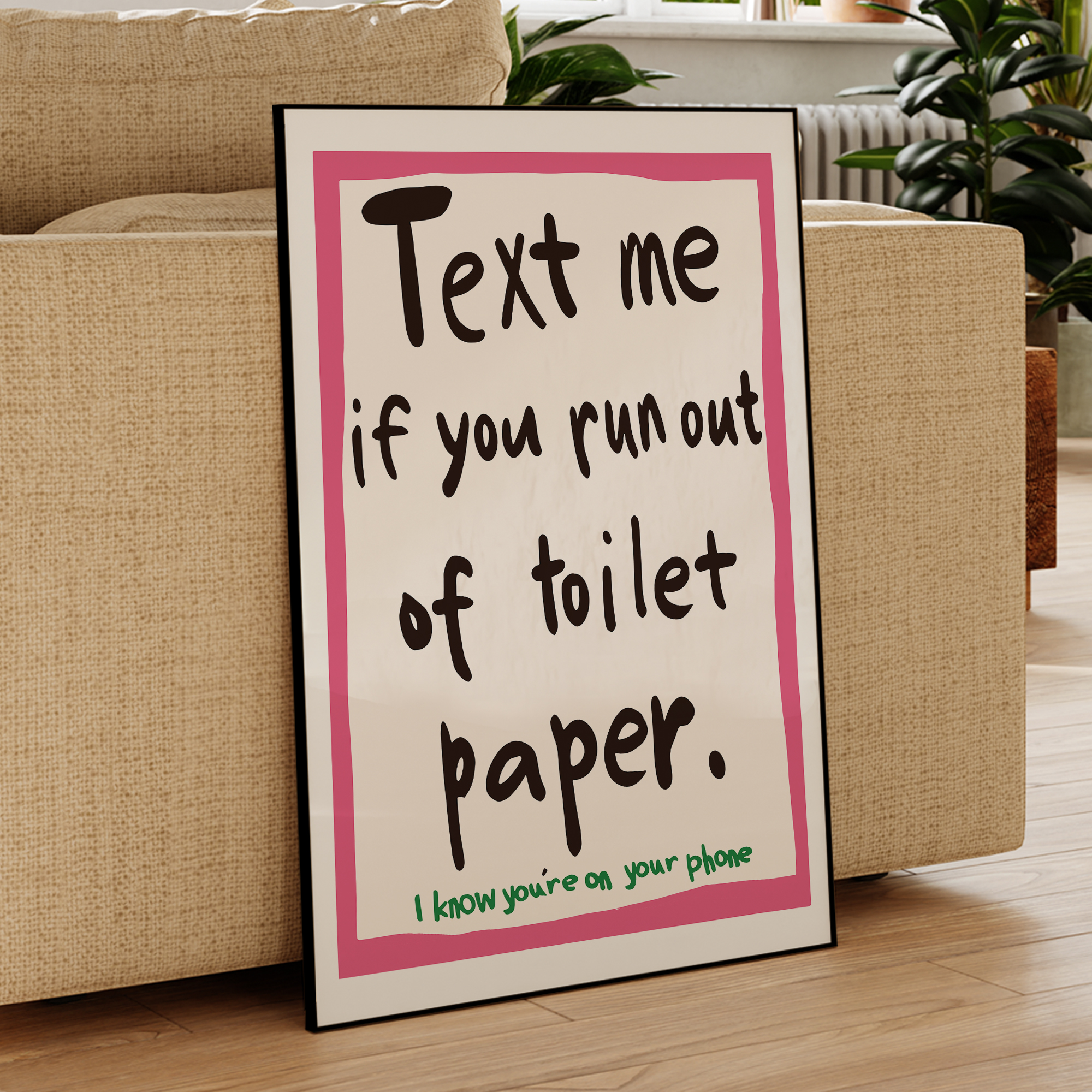 Modern Text Me If You Run Out  - Interior Design Room ulasan dan harga