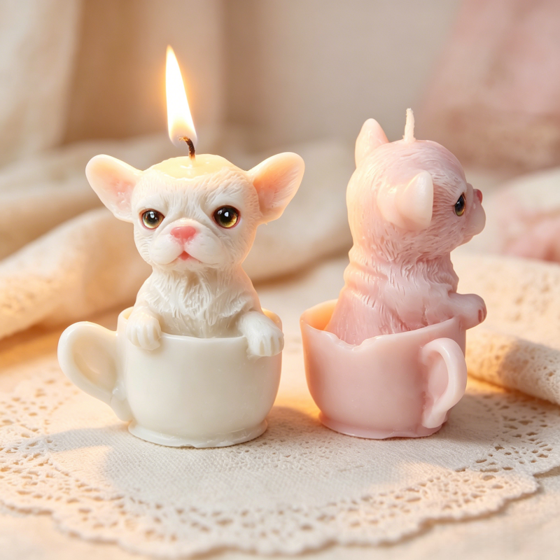 Cute Dog Cup Shaped Silicone M - Ceramic Candle Vessel ulasan dan harga