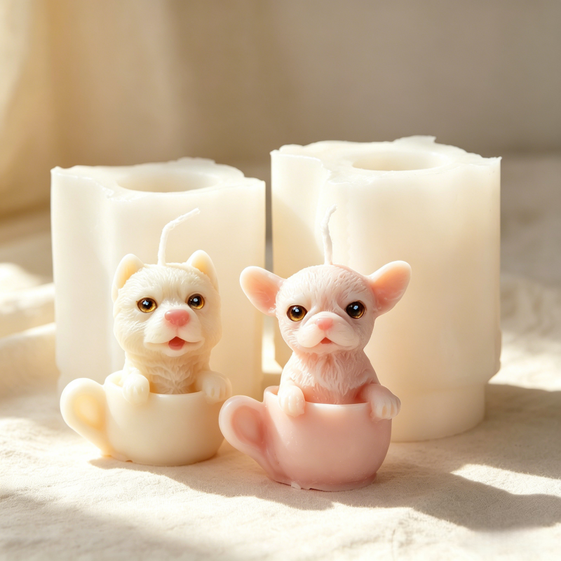 Cute Dog Cup Shaped Silicone M - Ceramic Candle Vessel ulasan dan harga
