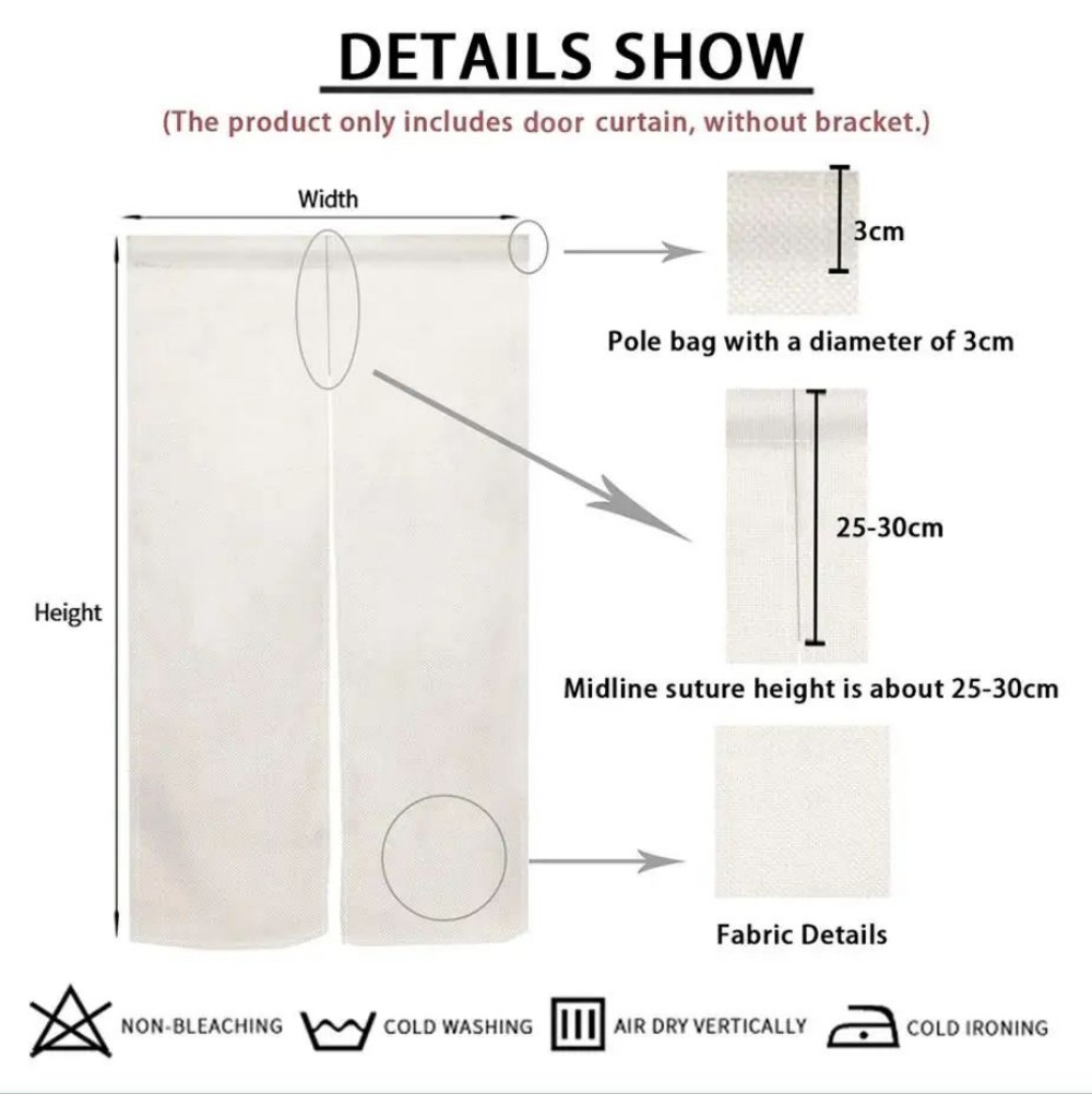Japanese Linen Door Curtain Mo - Interior Design Youtube ulasan dan harga