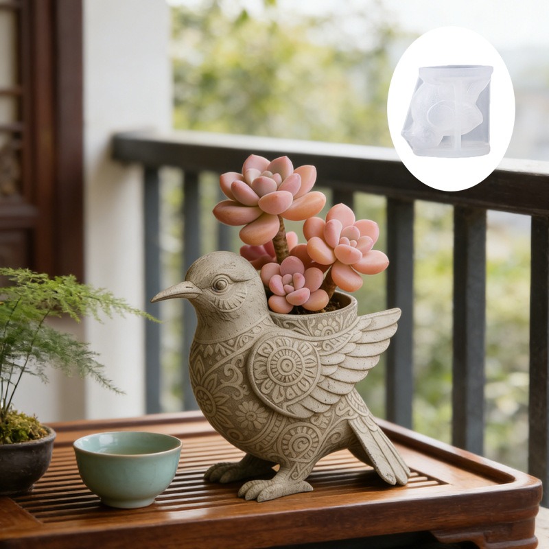 3D Bird Silicone Mold for Ceme - Ceramic Candle Vessel ulasan dan harga