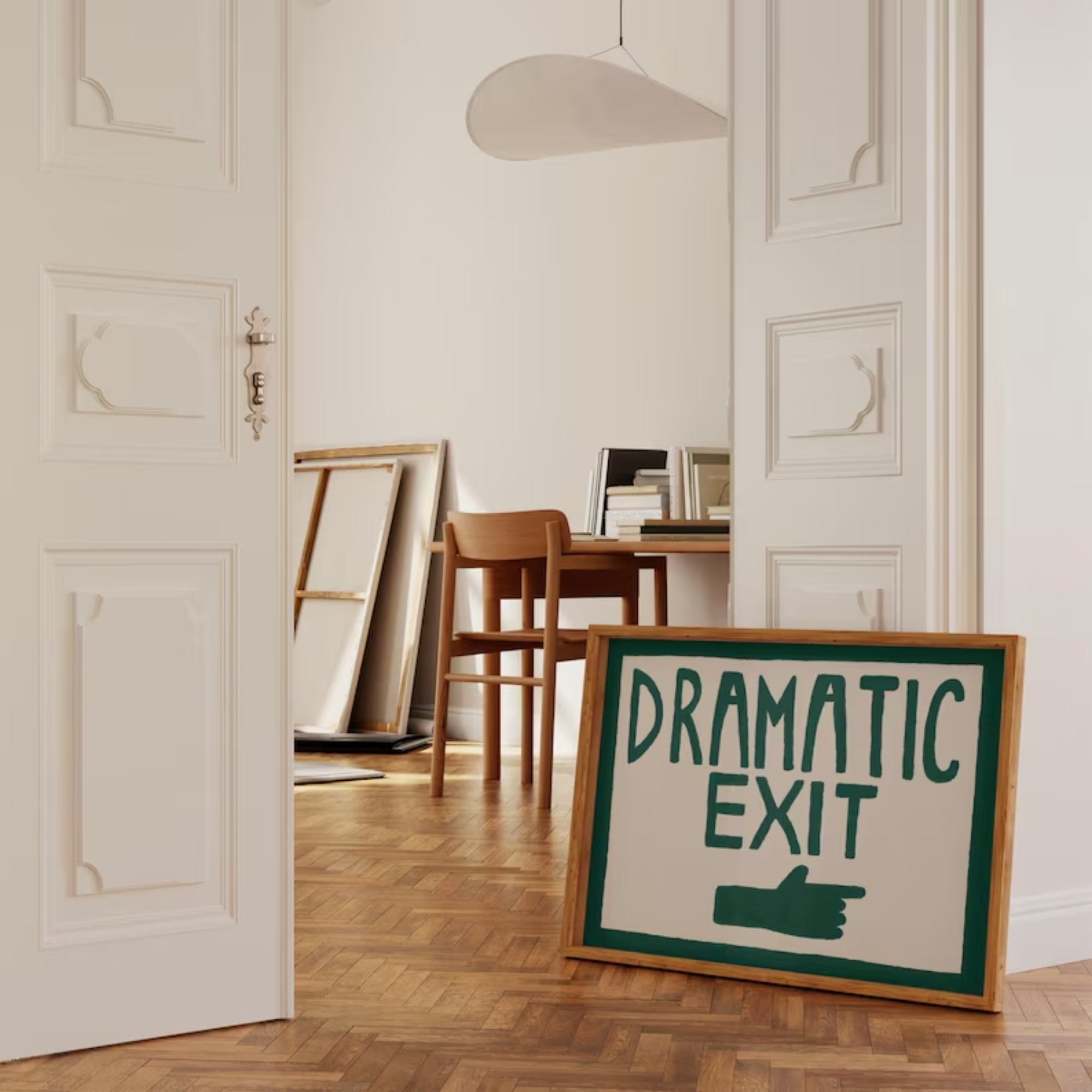 Funny Hallway Print Dark Green - Interior Design Room ulasan dan harga