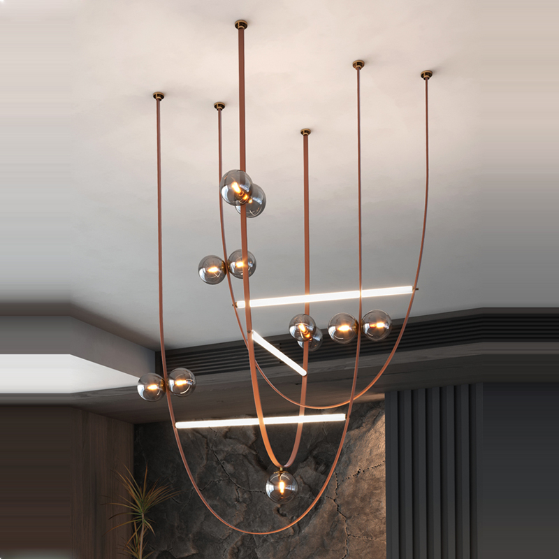 American LED Leather Chandelie - Interior Design Years Of Study ulasan dan harga