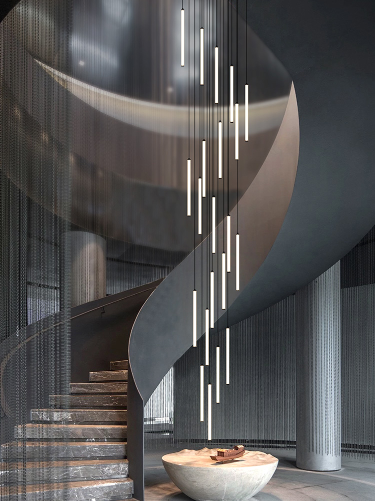 Nordic Strip Chandelier LED Ci - Interior Design Youtube ulasan dan harga