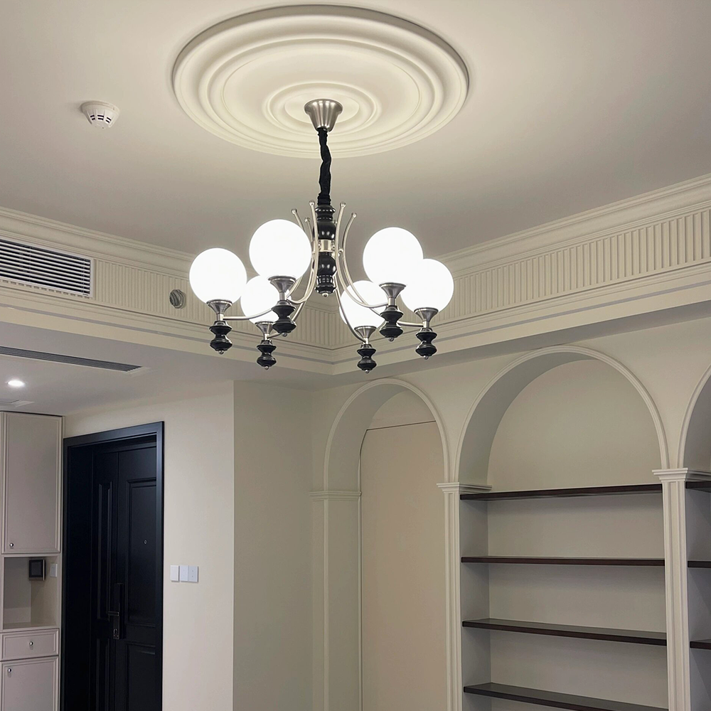 French PU Lamp Panel Round Lam - Interior Design Product ulasan dan harga