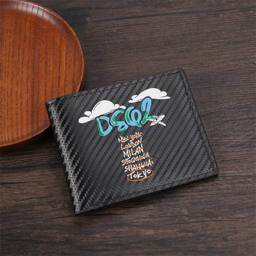 DSQ2 logo,airplane,city names, - Interior Design Name Card ulasan dan harga