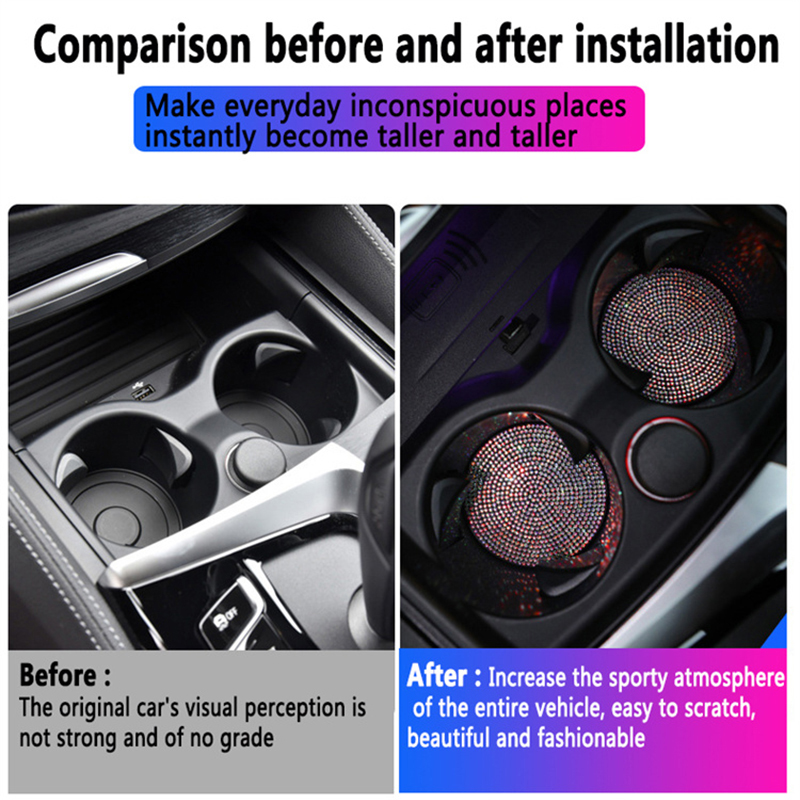 2Pcs Car Non Slip Water Cup Pa - Interior Design Texture ulasan dan harga