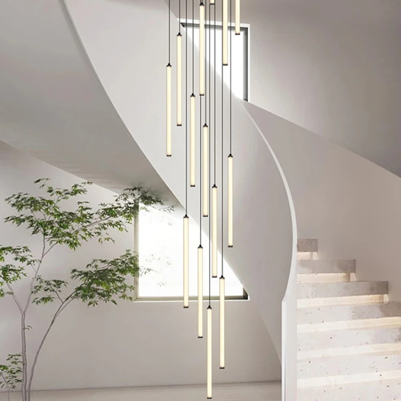 Nordic Strip Chandelier LED Ci - Interior Design Youtube ulasan dan harga