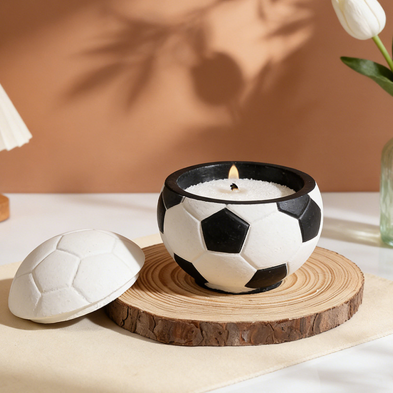 Football Basketball Cement Pla - Ceramic Candle Vessel ulasan dan harga