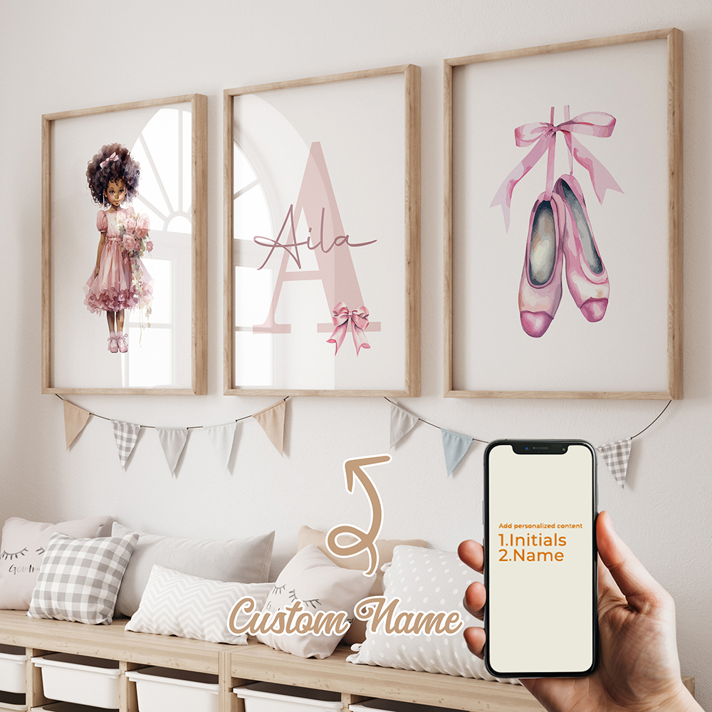 3pcs Personalized Custom Name  - Interior Design Room ulasan dan harga