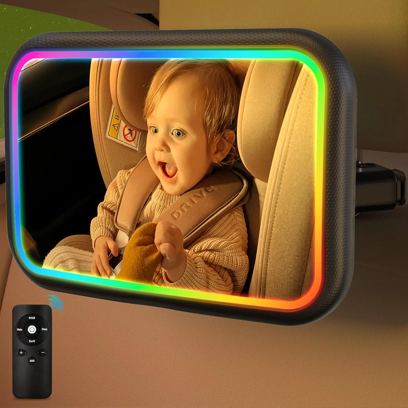 Baby Car Mirror with Light, 7  - Interior Design Remote ulasan dan harga