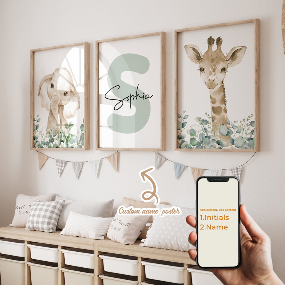 3pcs Personalized Custom Name  - Interior Design Room ulasan dan harga