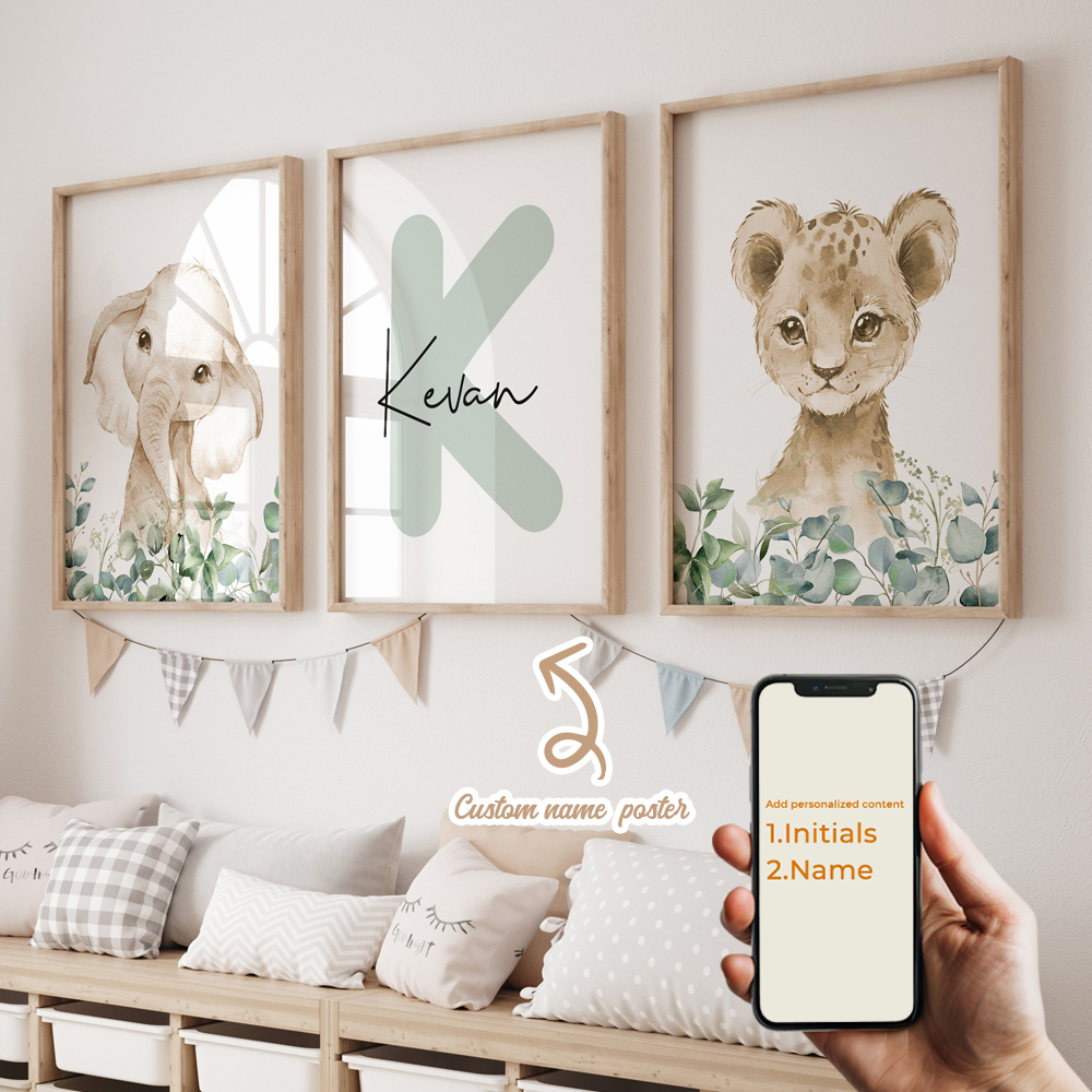 3pcs Personalized Custom Name  - Interior Design Room ulasan dan harga
