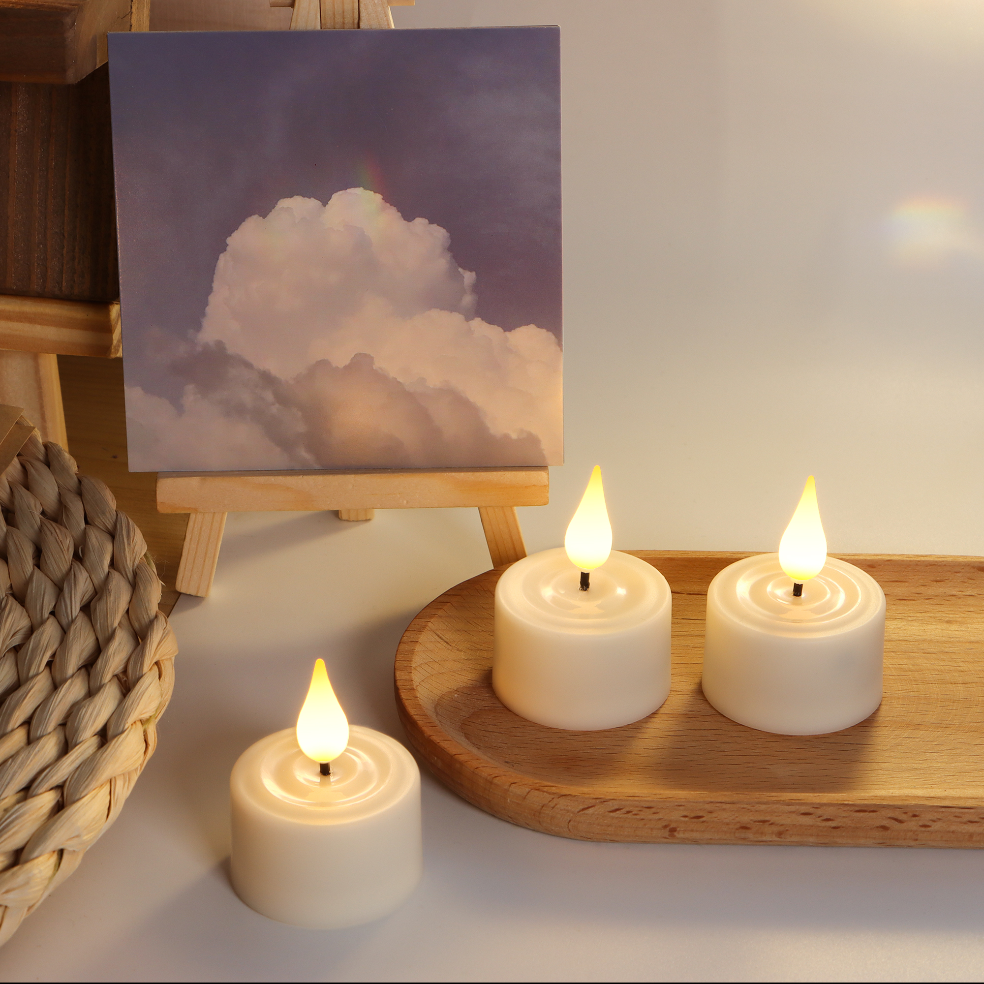 LED Candle Light Rechargeable  - Ceramic Candle Vessel ulasan dan harga