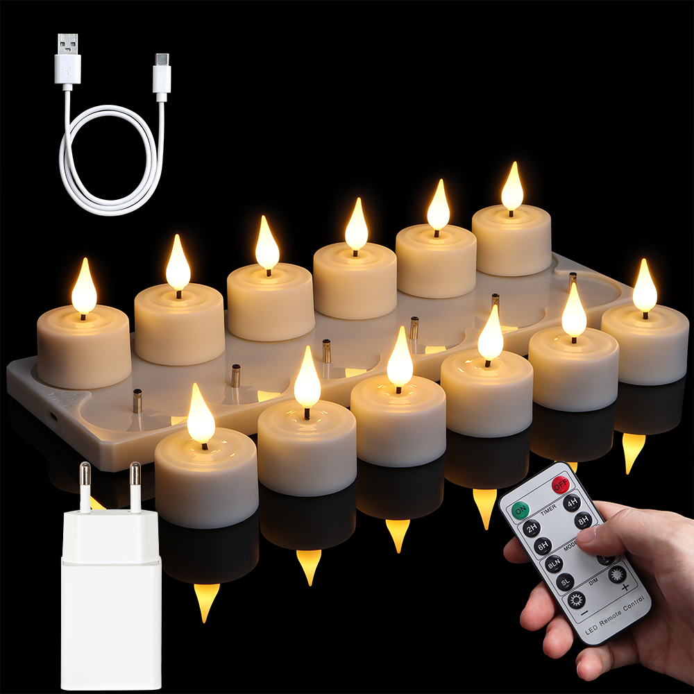 LED Candle Light Rechargeable  - Ceramic Candle Vessel ulasan dan harga