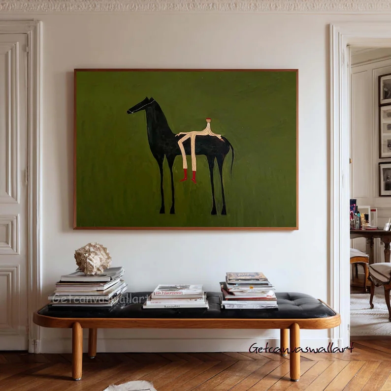 Modern Abstract Western Horse  - Interior Design Room ulasan dan harga