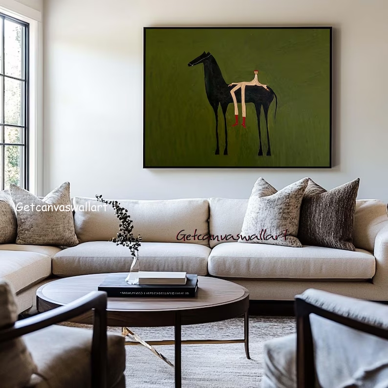 Modern Abstract Western Horse  - Interior Design Room ulasan dan harga