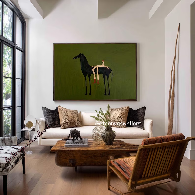 Modern Abstract Western Horse  - Interior Design Room ulasan dan harga