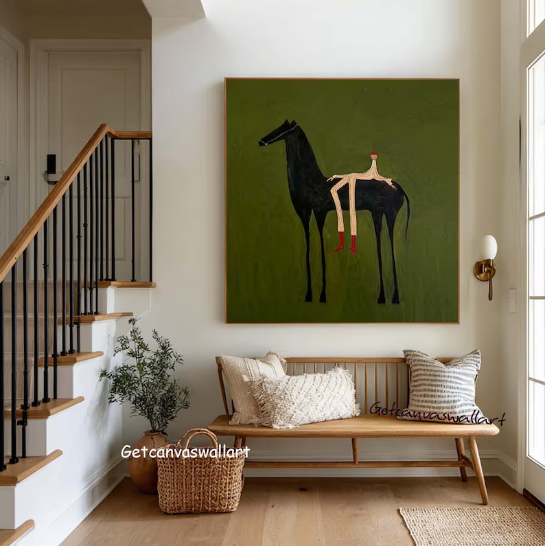 Modern Abstract Western Horse  - Interior Design Room ulasan dan harga