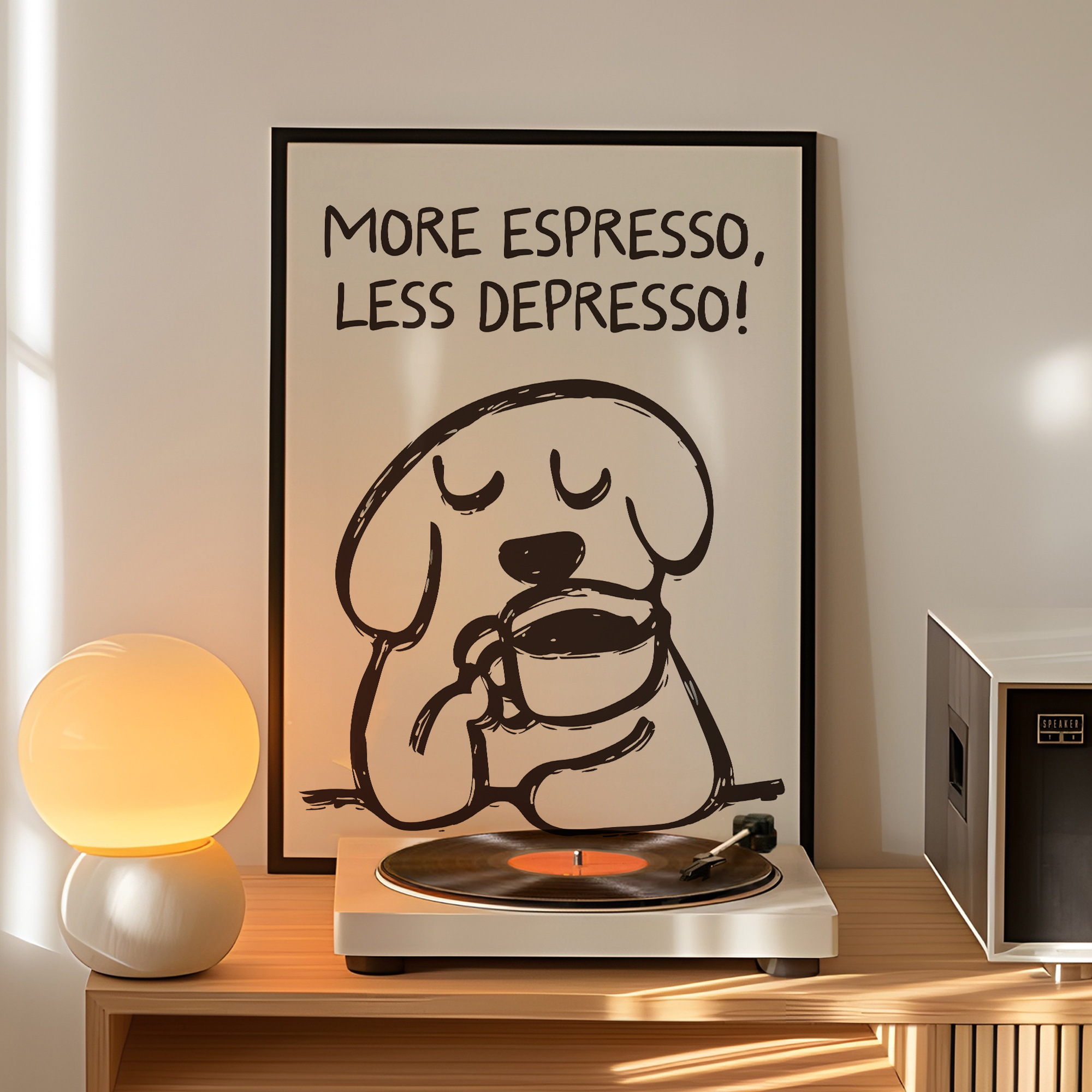 Retro More Espresso Less Depre - Interior Design Room ulasan dan harga