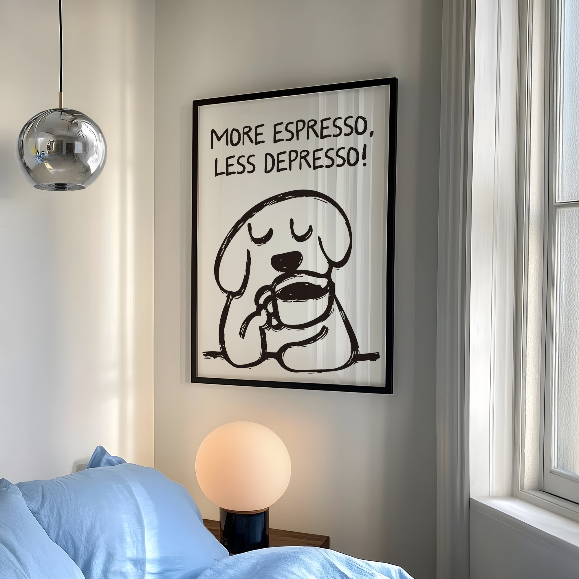Retro More Espresso Less Depre - Interior Design Room ulasan dan harga