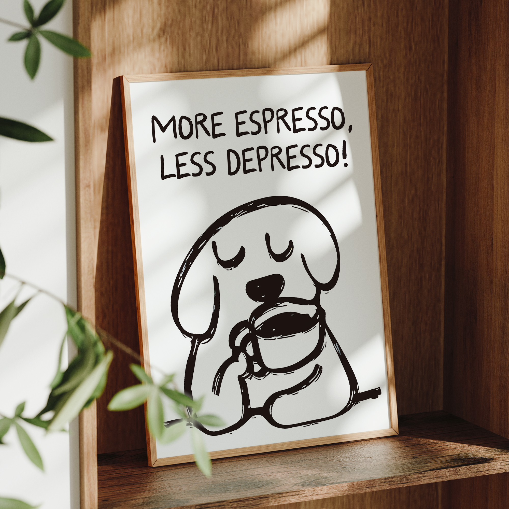 Retro More Espresso Less Depre - Interior Design Room ulasan dan harga