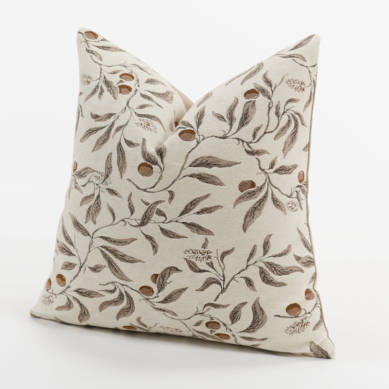 Cream Beige Chenille Botanical - Textured Throw Natural ulasan dan harga