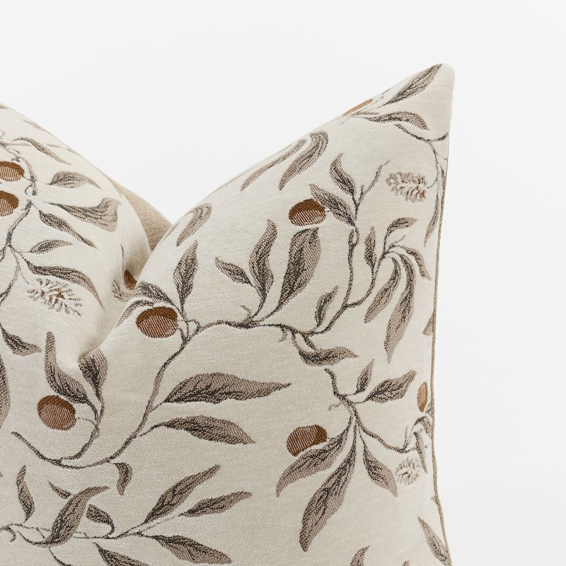 Cream Beige Chenille Botanical - Textured Throw Natural ulasan dan harga
