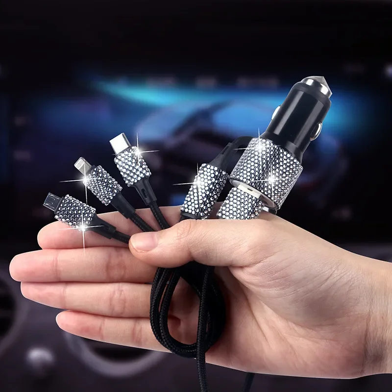 Bling USB Car Charger 5V 2.1A  - Interior Design Texture ulasan dan harga